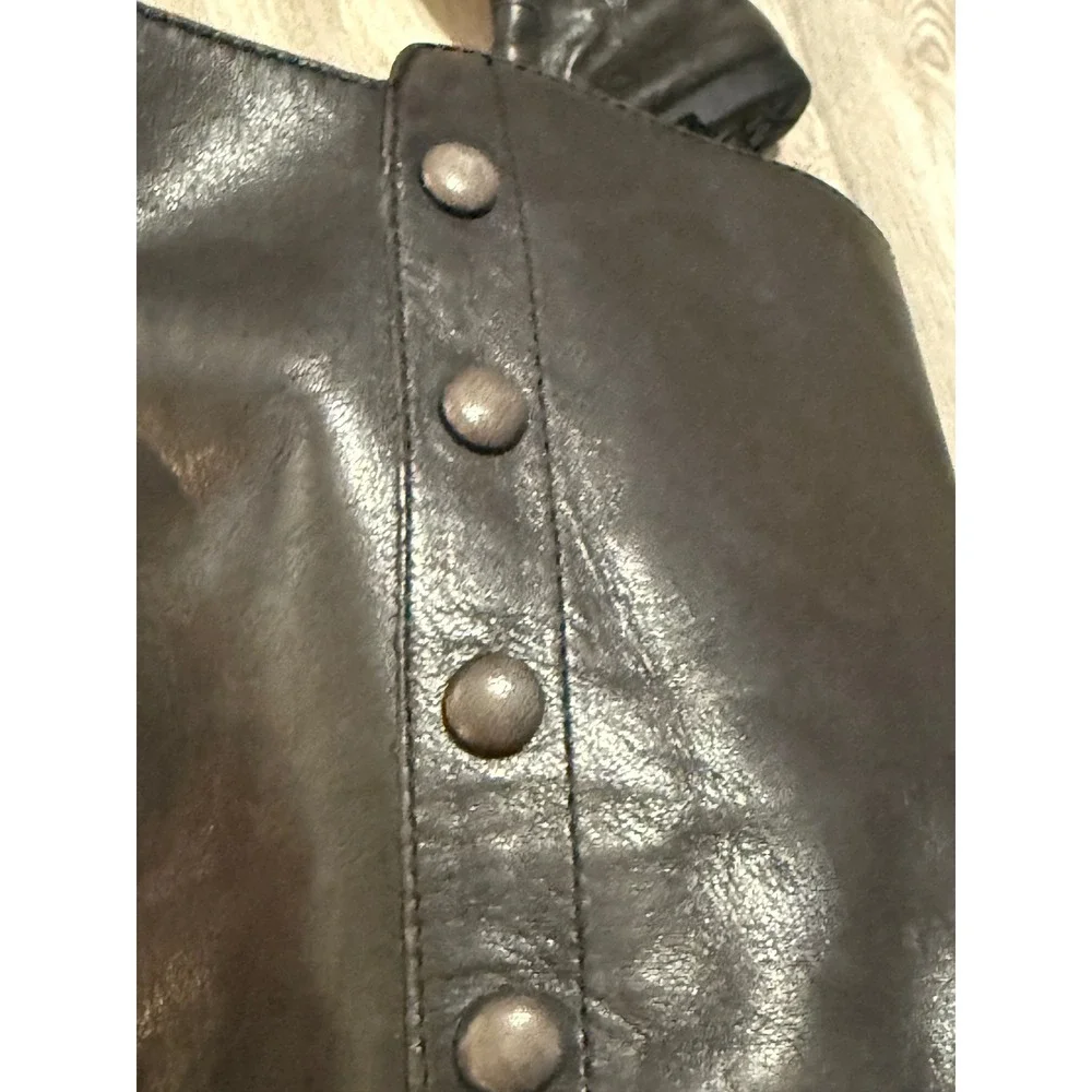 Born Womens B42222 Tall Leather Riding Boots Brown Button Detail‎ Size 7 38
